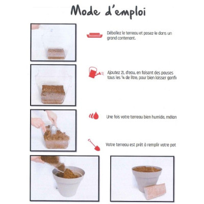 Terreau, compacté, 8L, léger, plantation, pots et jardinières, achat, vente, pas cher