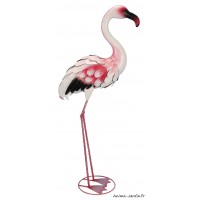 Flamant rose, métal, 89 cm, déco de jardin, Riviera, achat, oiseau, animal