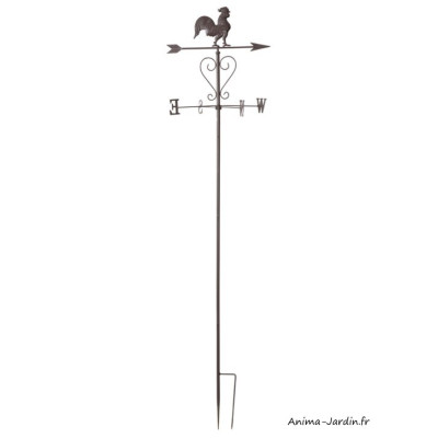 Girouette en métal, Roméo, coq, flèche, direction du vent, Nortene, achat, pas cher
