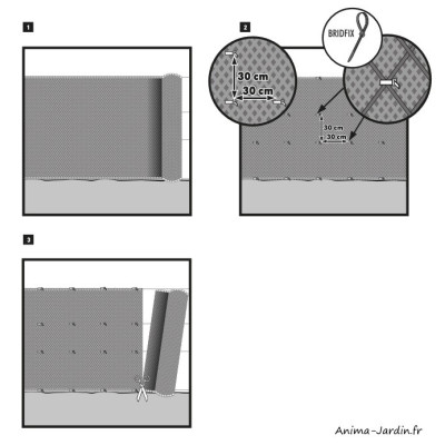 Brise-vue, Tandem, maille plastique, géotextile, occultation 100%, Nortène, achat, pas cher
