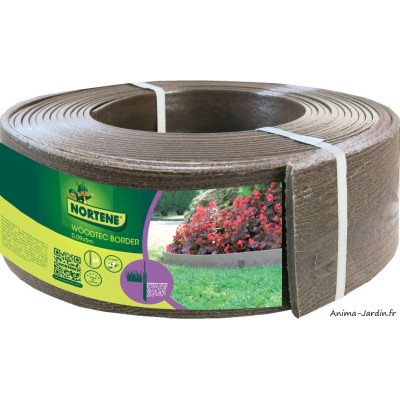 Bordure semi-enterrée en composite, Woodtec border, bois, polypropylène, Nortène, achat, pas cher
