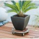 Support roulant, pot, Flora roll metal wood, 35 cm, bois, métal, Nortène, achat, pas cher