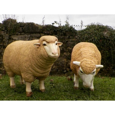 Mouton debout en résine, Brebis tête haute, animal de la ferme,  Jardin, achat