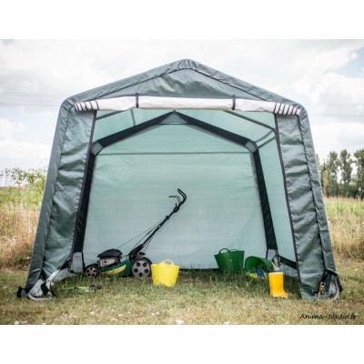 Abri en toile renforcée, 2 pentes, 9,30m², une grande porte, Foresta, achat, pas cher
