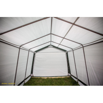 Abri en toile renforcée, 2 pentes, grand volume, 18,60 m², une grande porte, Foresta, achat, pas cher