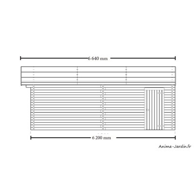 Garage double en bois massif, 42 mm, 35m², double pentes, Foresta, achat, pas cher
