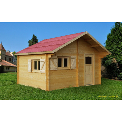 Abri de jardin en bois, grande superficie, 60mm, habitable, 17,22m², Foresta, achat, pas cher