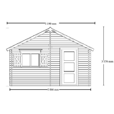 Abri de jardin en bois, grande superficie, 60mm, habitable, 17,22m², Foresta, achat, pas cher