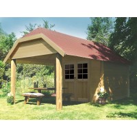 Abri de jardin en bois 28mm, Cork, 8m², 2 portes, Solid, pas cher, achat, vente