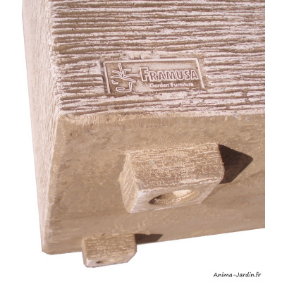 Jardinière, Futura, 90x27, Ocre, en béton ciré, Framusa, achat, vente, pas cher