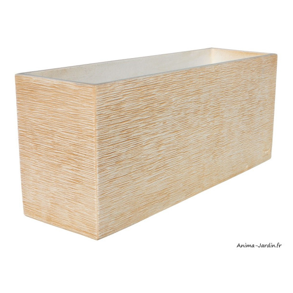 Jardinière, Futura, 90x27, Ocre, en béton ciré, Framusa, achat, vente, pas cher