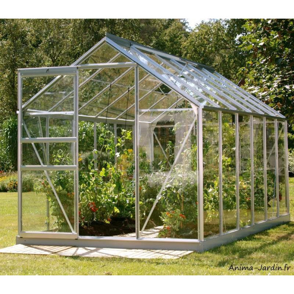 Serre Jardin Aluminium Venus 7500 en verre trempé, 7,50 m², Lams, achat