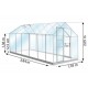 Serre Jardin Aluminium Venus 7500 en verre trempé, 7,50 m², Lams, achat