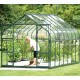 Serre de jardin en aluminium, 11,45 m², laqué vert, verre trempé, Aloé Diana, Lams, achat