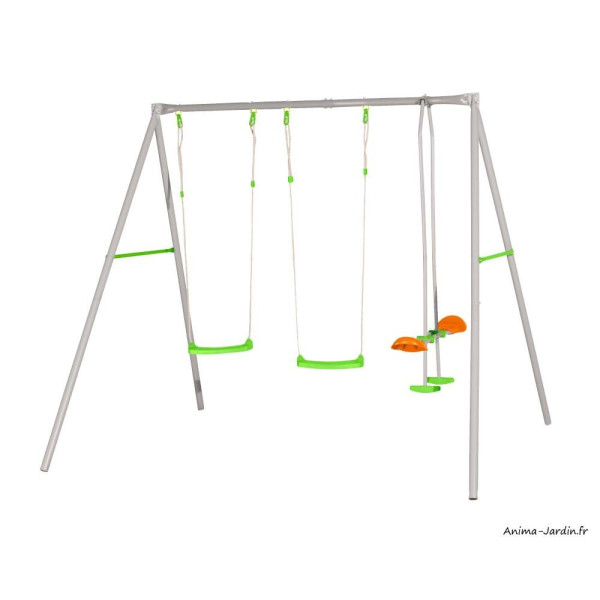 Portique en métal, 2,20 m, 3 agrès