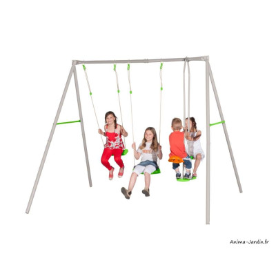 Portique en métal, Louise, 2,20 m, 3 agrès, Axion, Trigano, achat