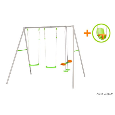 Portique en métal, Louise, 2,20 m, 3 agrès, Axion, Trigano, achat