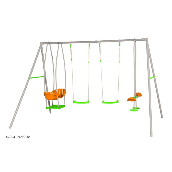 Portique en métal, 2,20 m, 4 agrès