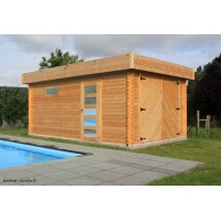 Garage bois, MODERNE, toit plat, 17m², Solid, achat/vente, pas cher