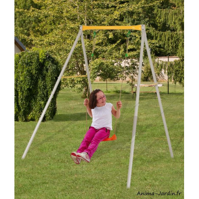 Portique en métal, Allegro, 1,90 m, 1 balançoire, Agility, Trigano, jeu plein-air, achat, pas cher