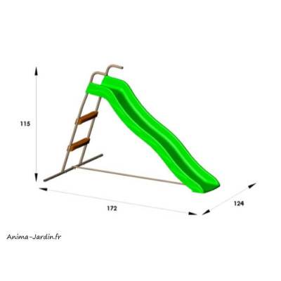 Petit toboggan, Zazou, 1,73 m de glisse, Trigano, jeu plein-air, achat, pas cher