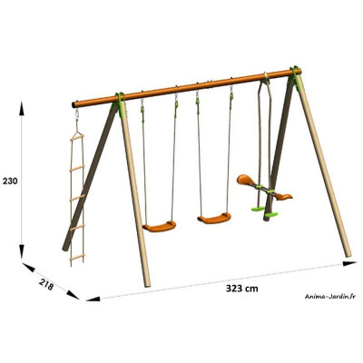 Portique, Deko, 2,30 m, 4 agrès
