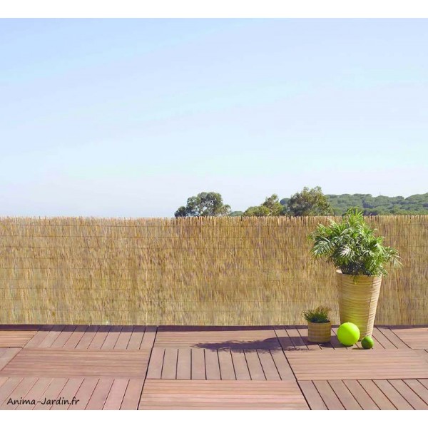 Brise vue en paillon de roseaux naturels