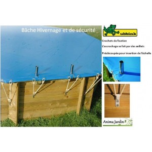 Bâche hivernage pour piscine 400x610, couverture de sécurité, Ubbink, pas cher