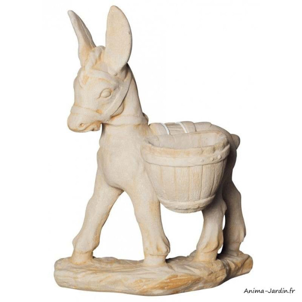 Âne aux sacoches en pierre reconstituée, décoration extérieure, Hairie, achat, vente