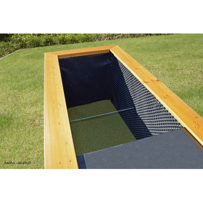 Jardinière surélevée en bois, 205 cm, avec rangement, achat, pas cher