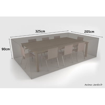 Housse de qualité pour salon de jardin, 325 x 205 cm, housse étanche, Nortene, pas cher, achat