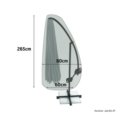 Housse de qualité pour parasol, 265 x 80 cm, housse étanche, Nortene, pas cher, achat
