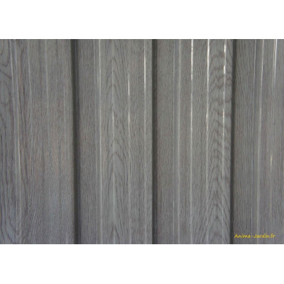 Petit abri de jardin en métal, 2,12 m², aspect bois vieilli, gris, rangement extérieur, achat, pas cher