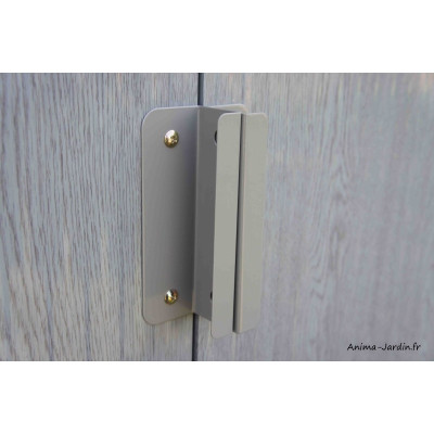 Petit abri de jardin en métal, 2,12 m², aspect bois vieilli, gris, rangement extérieur, achat, pas cher