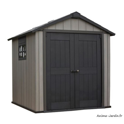 Abri en résine, Brossium 757, 4 m², gris, avec plancher, abri de jardin, achat, pas cher