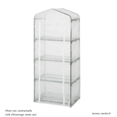 Voile d'hivernage pour serre de balcon, avez zip, blanc, hivernage, habillage de serre,  achat, pas cher