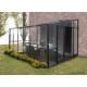 Serre de jardin en aluminium laqué, Solarium, 9,6 m², anthracite, verre trempé, avec base, achat, pas cher
