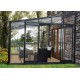 Serre de jardin en aluminium laqué, Solarium, 9,6 m², anthracite, verre trempé, avec base, achat, pas cher