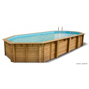 Piscine, Azura, 4,00 x 7,50 m, H.1,30m, rectangulaire, entourage bois, UBBINK, qualité, achat, vente, pas cher