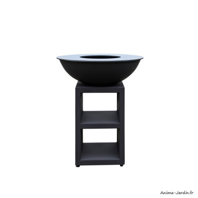 Braséro, Piatto medium black, ø 84 cm, Quoco, acier peint, braséro 3 en 1, plancha, barbecue, Fargau, achat