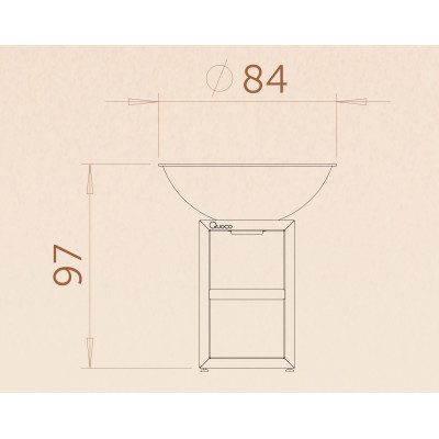 Braséro, Piatto medium black, ø 84 cm, Quoco, acier peint, braséro 3 en 1, plancha, barbecue, Fargau, achat