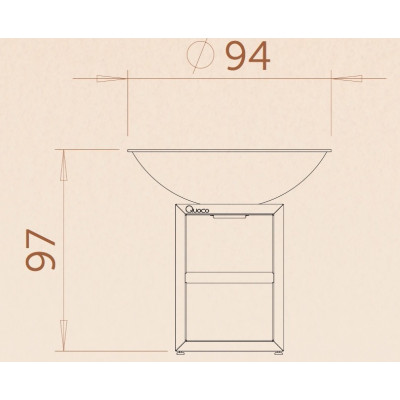 Braséro, Piatto large Black, ø 94 cm, Quoco, acier peint, plancha, barbecue, braséro 3 en 1, Fargau, achat, pas cher