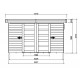 Abri de jardin en bois 19 mm, Sjobo, toit plat, 8,39m², Solid, pas cher, achat, vente