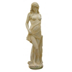 Statue en pierre reconstituée, vieilli, femme dénudée katy, achat/vente, décoration de jardin, Hairie