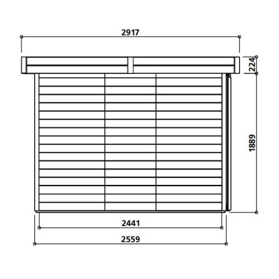 Abri de jardin en bois 19 mm, Sjobo, toit plat, 8,39m², Solid, pas cher, achat, vente