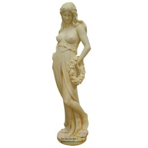 Statue en pierre reconstituée, vieilli, femme dénudée Clara, achat/vente, décoration de jardin, Hairie