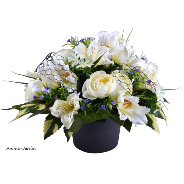 Coupe Anémone, Renoncule & Alstromeria, H.30 cm, composition de fleurs,  toussaint, rameaux, tergal, achat, pas