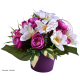 Coupe Anémone, Renoncule & Alstromeria, H.30 cm, composition de fleurs, toussaint, rameaux, tergal, achat, pas cher