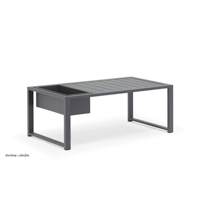 Salon de jardin en aluminium, gris, Sun, salon d'extérieur, canapé, fauteuil, achat, pas cher