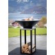 Barbecue 2 en 1, Fyro Noir, ø 100 cm, inox, barbecue, plancha, BGS, achat, pas cher